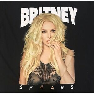 Britney Spears Collection 2019 Graphic Tee Shirt Black Cotton Womens 2XL Pop Art